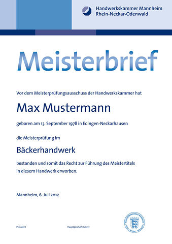 Der Meisterbrief Im Handwerk Handwerkskammer Mannheim